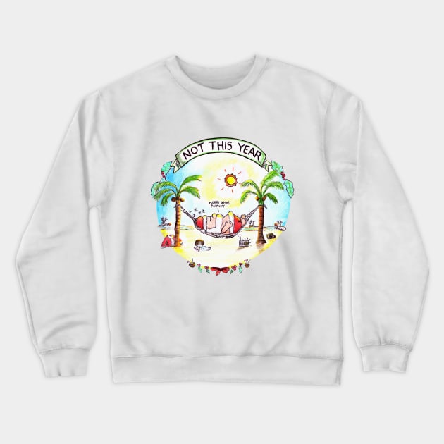 Santa´s Vacation Christmas Design Crewneck Sweatshirt by Producer